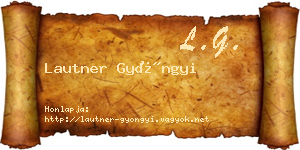 Lautner Gyöngyi névjegykártya